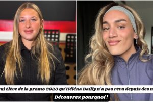 Héléna Bailly parle d'un élève absent de la promo 2023